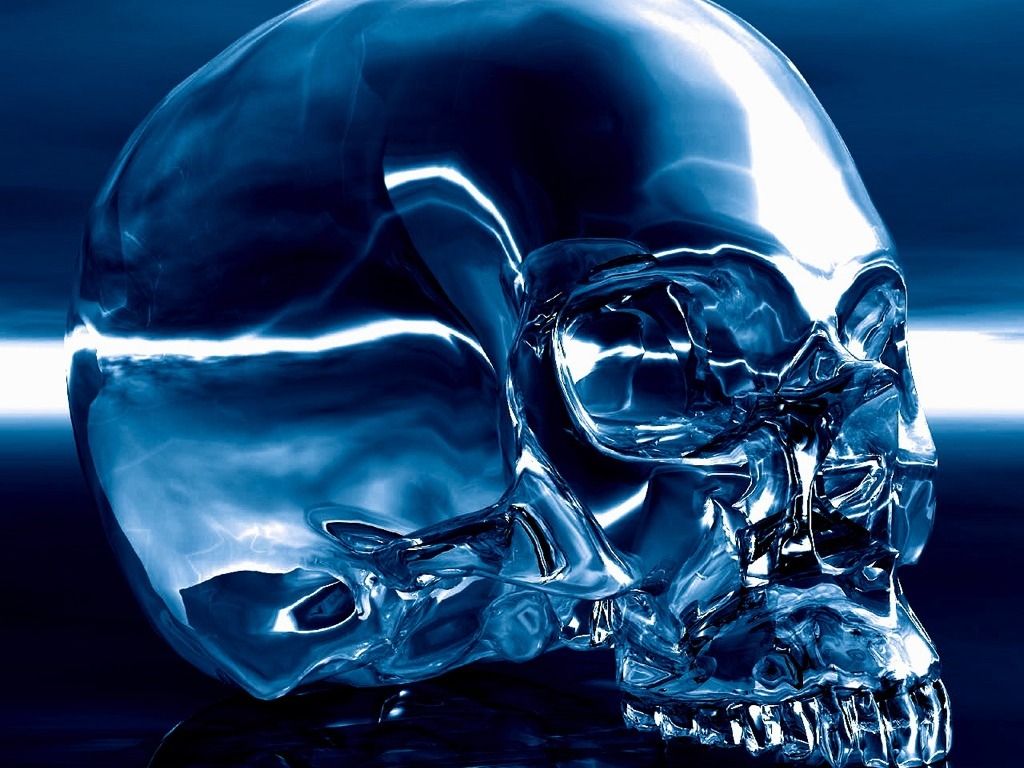 Blue Skulls Wallpaper