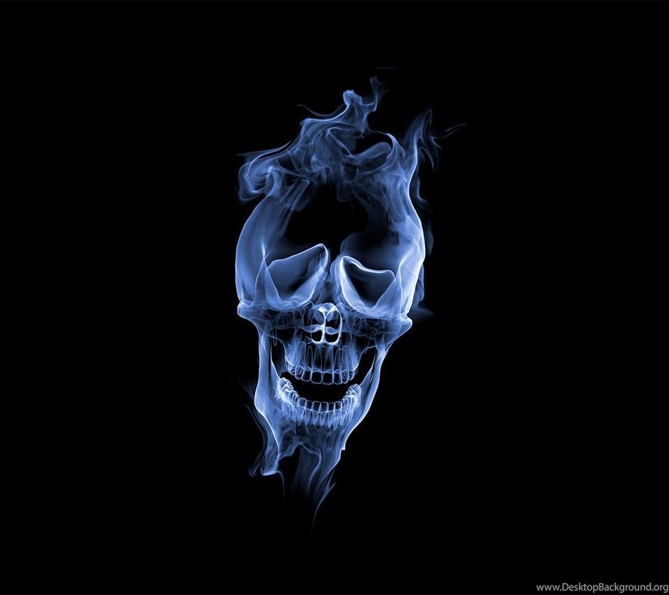 Blue Skull Flikie Wallpaper Desktop Background
