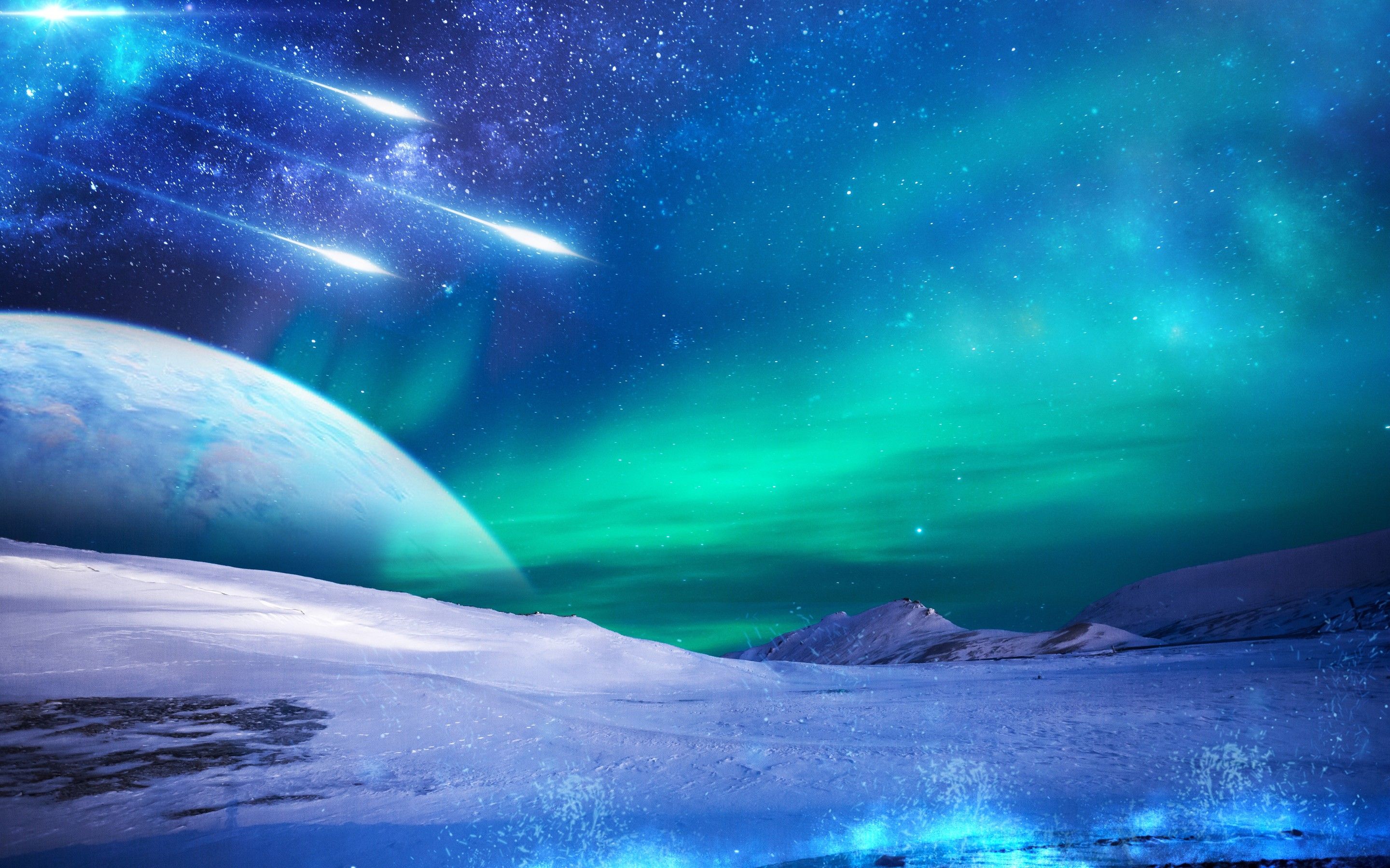 Northern Lights 4K Wallpaper, Aurora sky, Iceland, Frozen, Winter, Cold, 5K, Nature