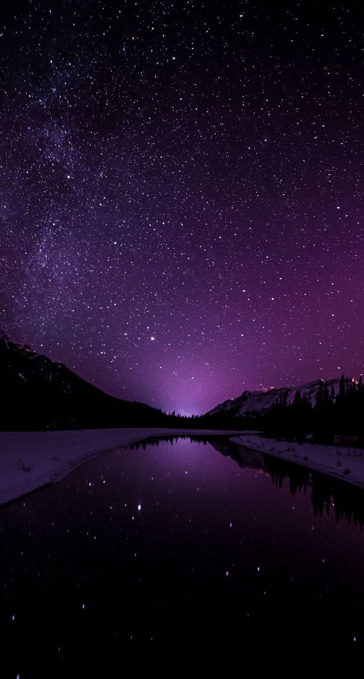 wallpaper #iphone #android #sky #stars #night #dark #purple. Night sky wallpaper, Photography wallpaper, Beautiful nature wallpaper