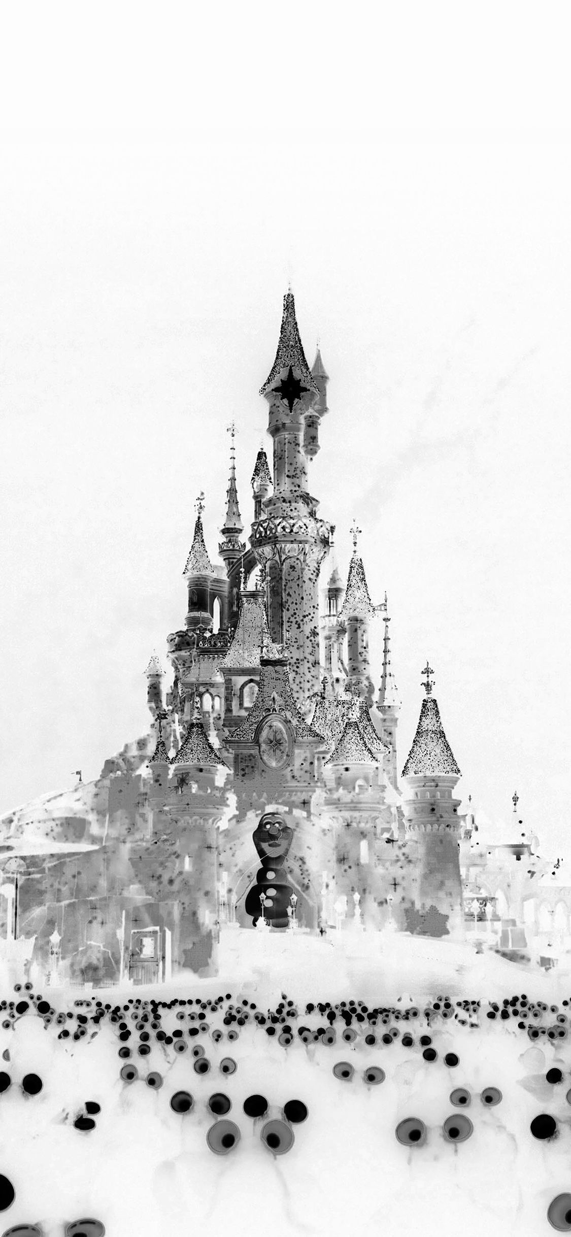 iPhone X wallpaper. disney art let it go snow illust white