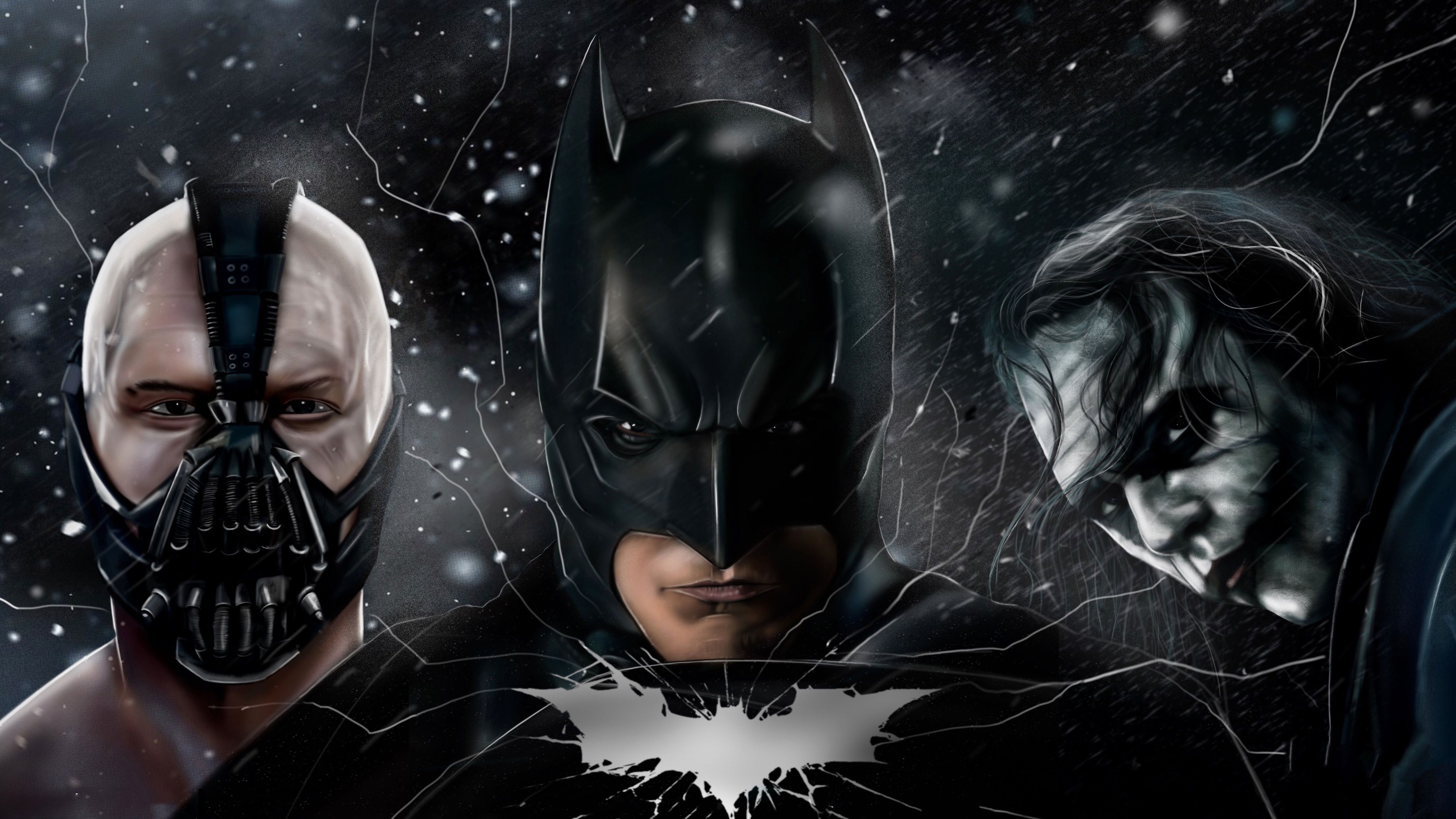 The Dark Knight Batman Joker Bane 5k 5k HD 4k Wallpaper, Image, Background, Photo and Picture