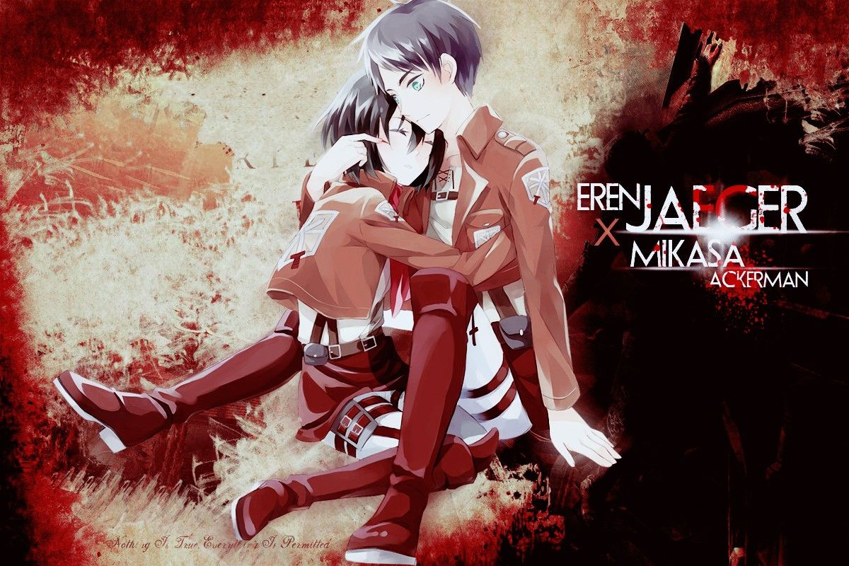 Shingeki No Kyojin, Eren Jeager, Mikasa Ackerman, Anime Wallpaper HD / Desktop and Mobile Background