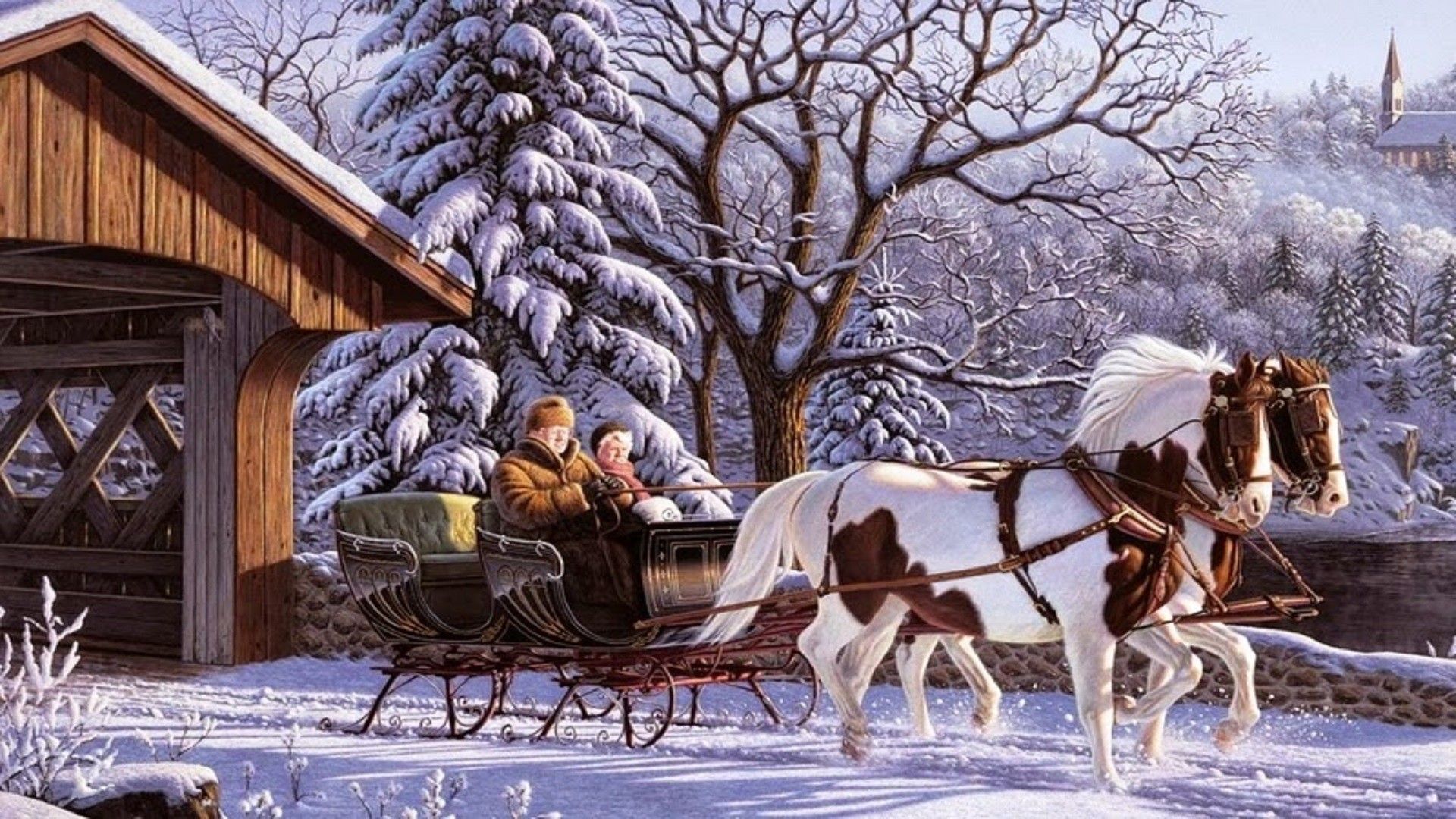 Free Winter Scenes Desktop Background