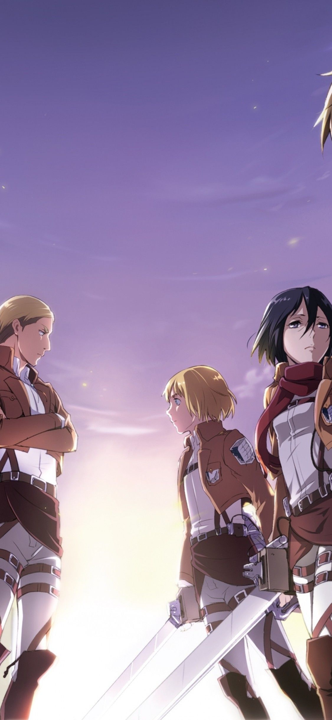 Eren Jaeger, Mikasa Ackerman, Armin Arlert, Attack On Titan iPhone Wallpaper & Background Download