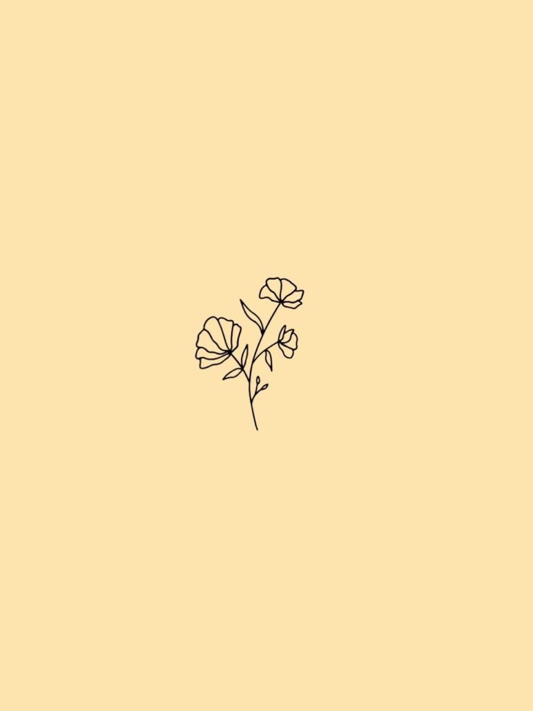 Free download minimalist flower wallpaper pastel yellow background iPhone [1199x1723] for your Desktop, Mobile & Tablet. Explore Minimalist Aesthetic Wallpaper. Minimalist Aesthetic Wallpaper, Minimalist Background, Aesthetic Wallpaper