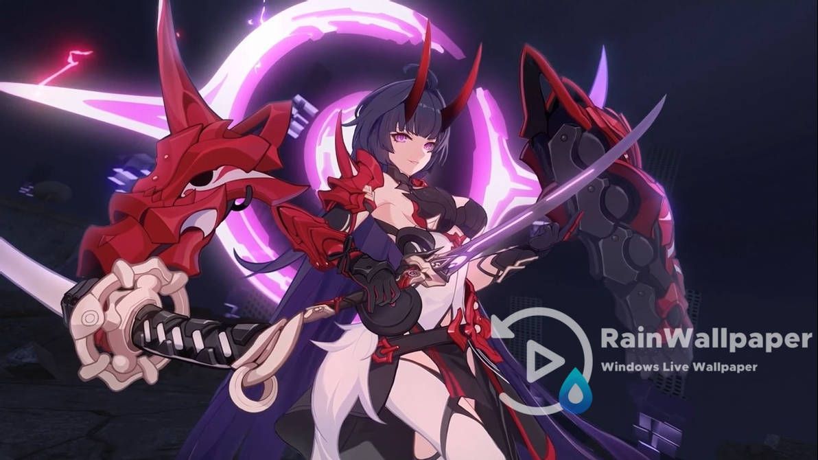 Robot Samurai Demon Anime Girl