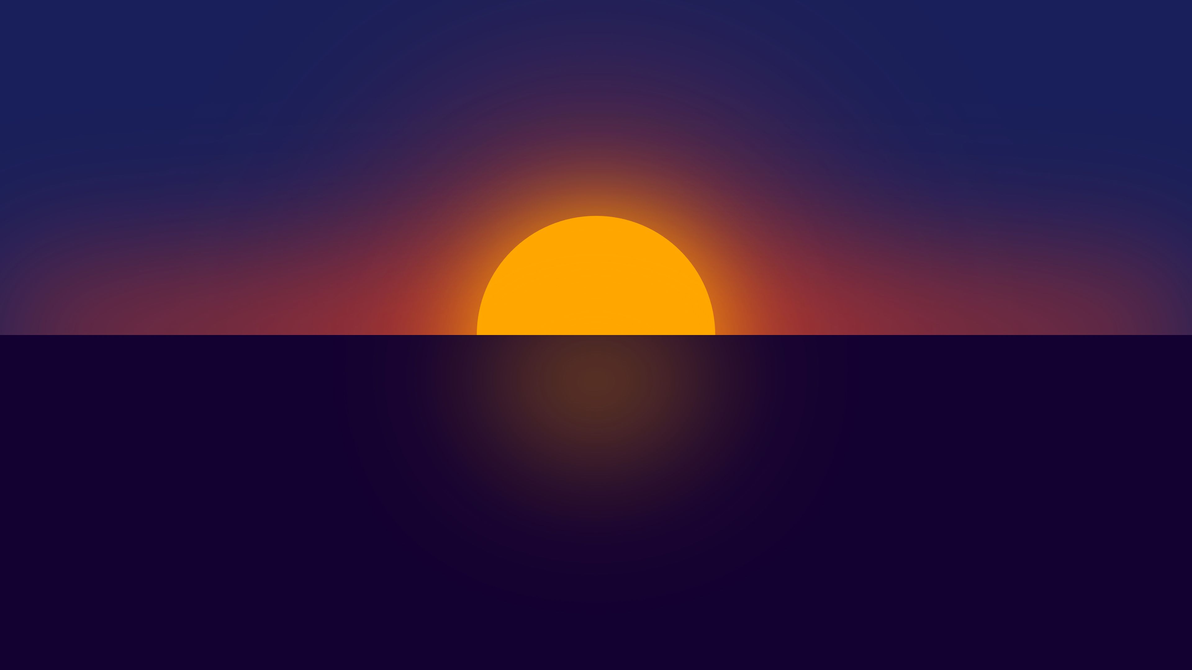 Clear Sunset Minimal 4k, HD Artist, 4k Wallpaper, Image, Background, Photo and Picture