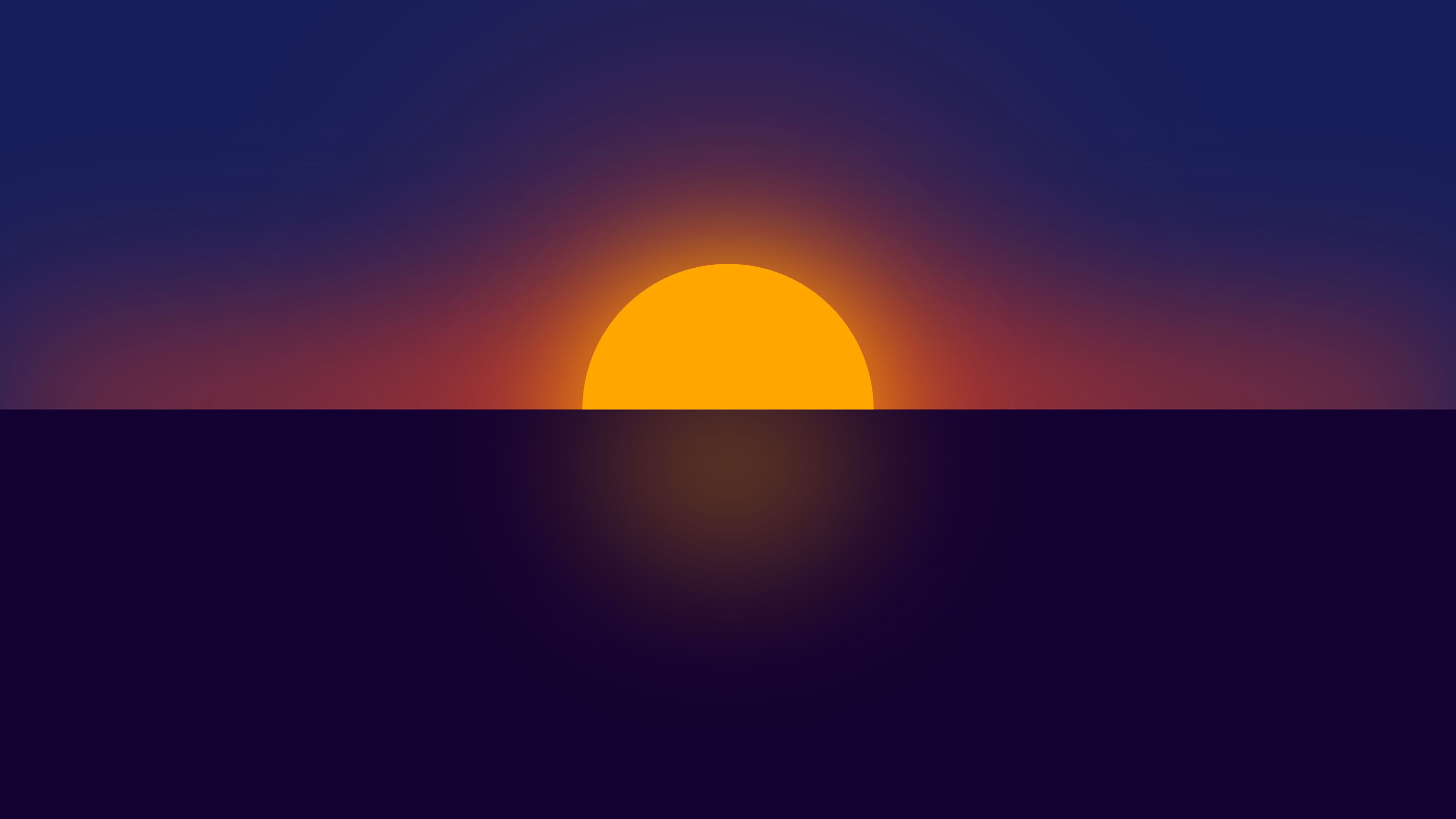 Clear Sunset Minimal 4k, HD Artist, 4k Wallpaper, Image, Background, Photo and Picture