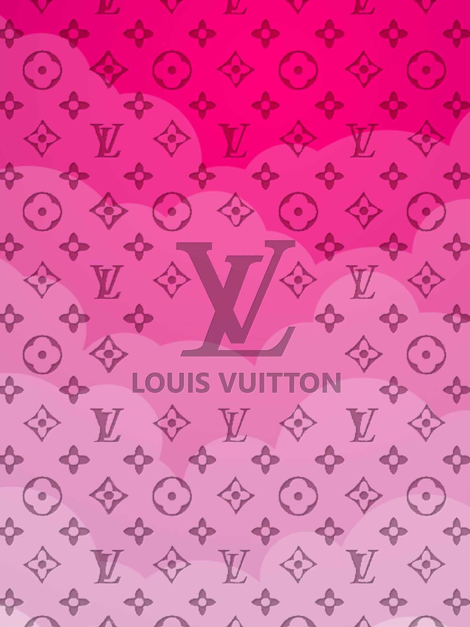 Baddie Rose Gold Pink Louis Vuitton Wallpaper