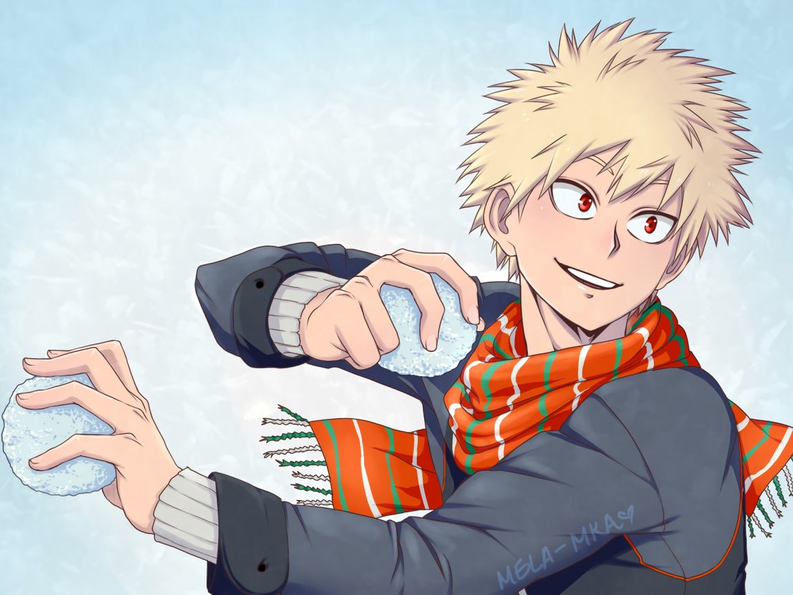 Desktop Wallpaper Katsuki Bakugou, My Hero Academia, Happy Anime Boy, HD Image, Picture, Background, 17w1ro