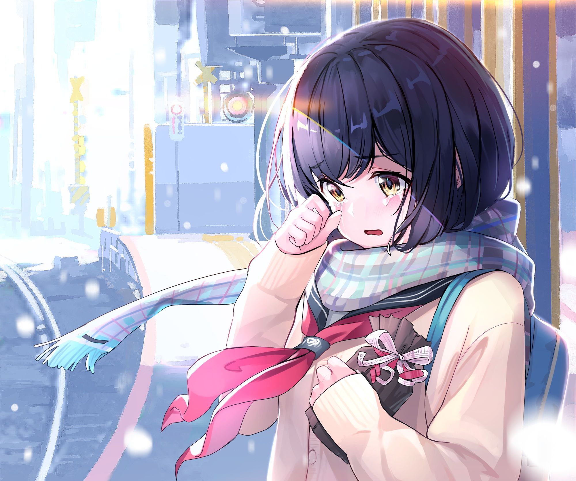 Heart Broken Anime Girl Crying Wallpaper & Background Download