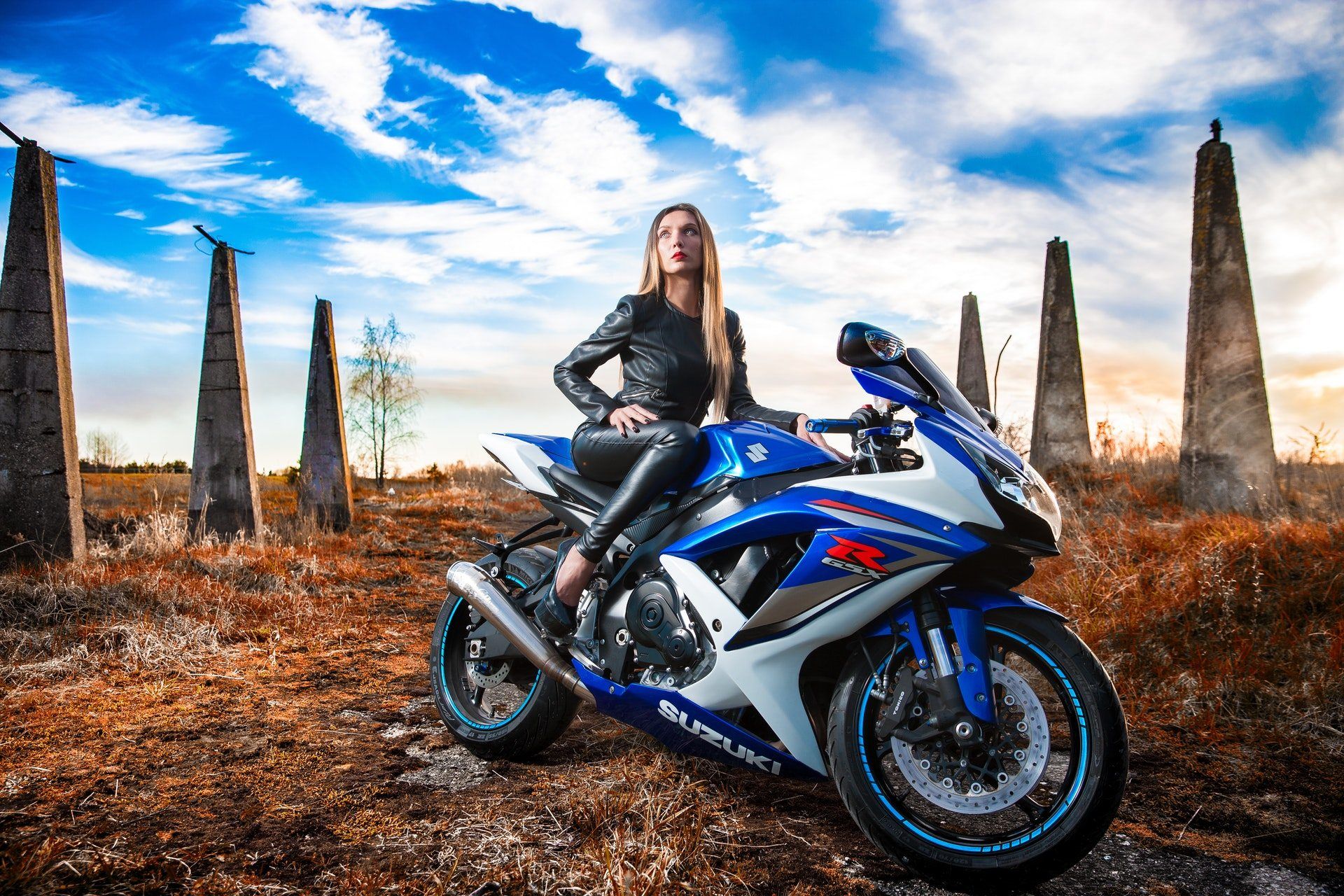 Cool Girl With Sport Bike Wallpaper With Motorcycle HD Wallpaper