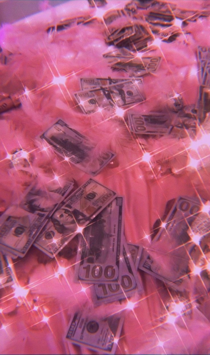 Baddie Glitter Pink Money Wallpaper