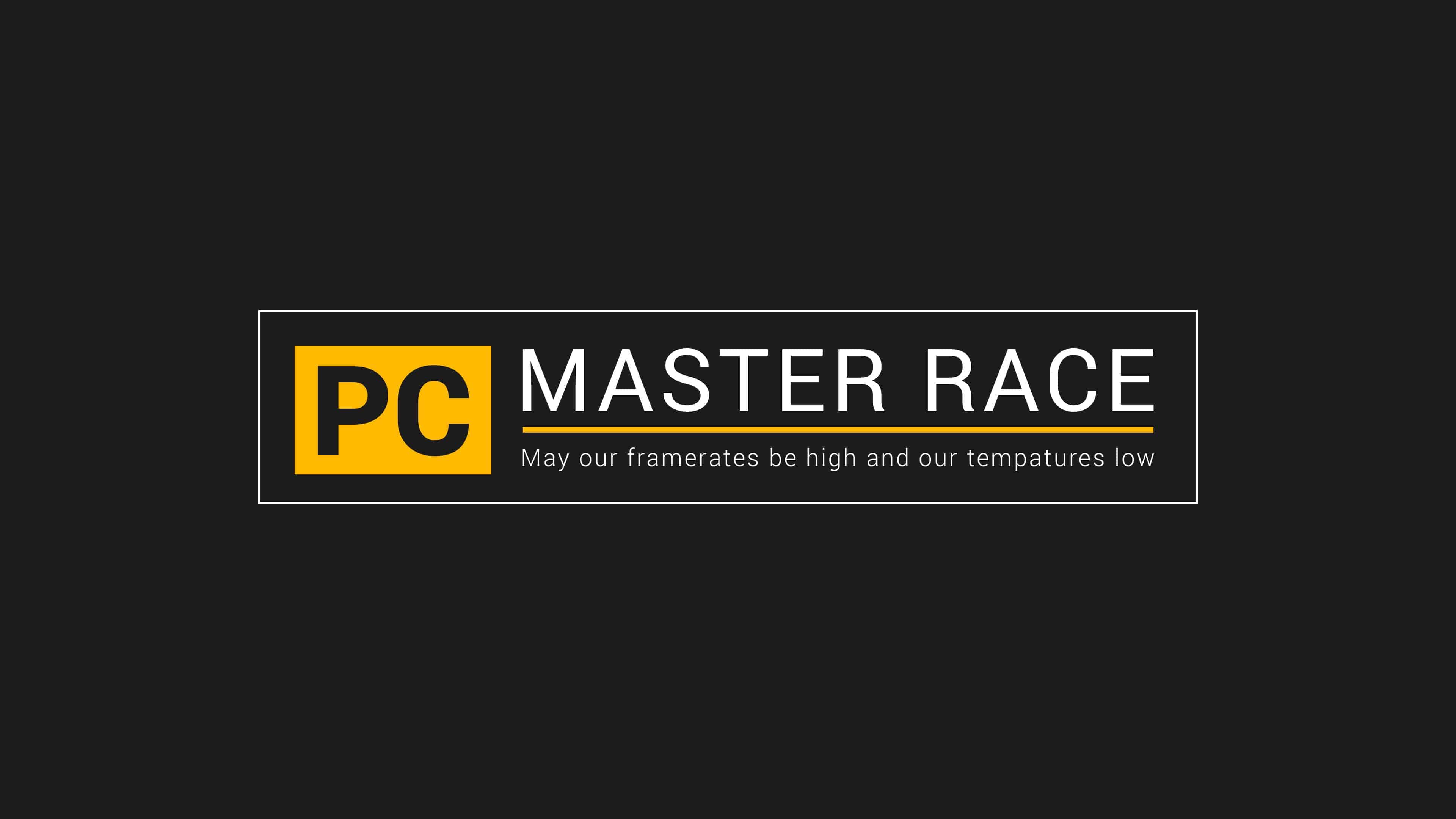 Pc Master Race Logo May Our Frame Rates Be High And Master Race HD Wallpaper
