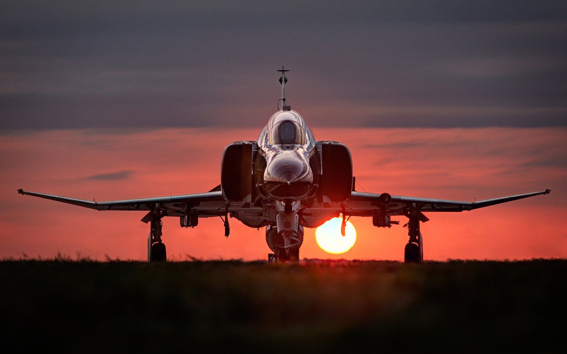 Sunset Fighter Jet Wallpaper