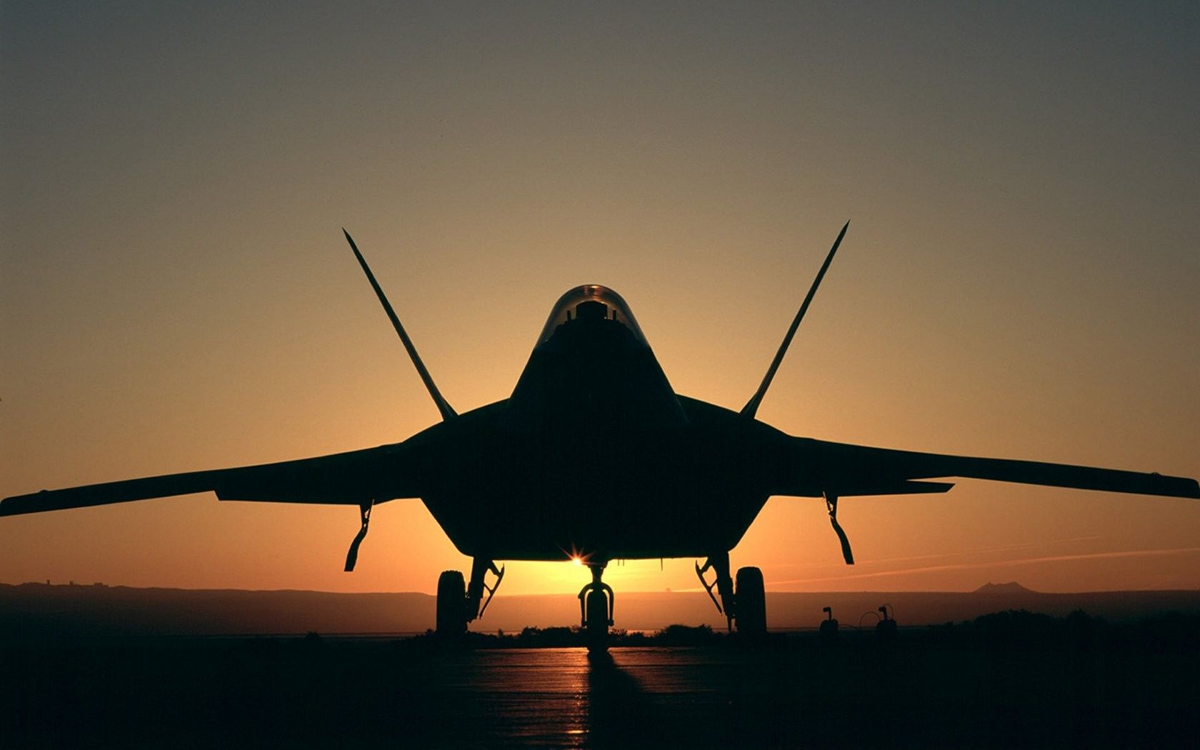 aircraft, F 22 Raptor, Sunset, Silhouette Wallpaper HD / Desktop and Mobile Background