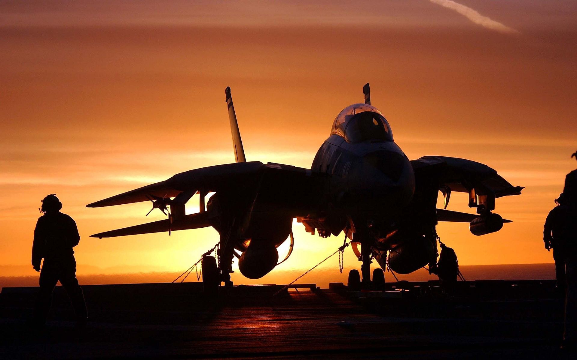 Download Sunset Behind A Military Aircraft Desktop Wallpaper  Wallpapers com