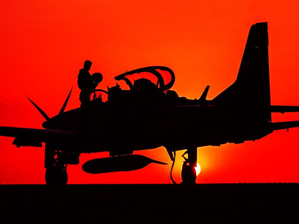 Cinemagraph of fighter jet at sunset on   Stock Video  Pond5