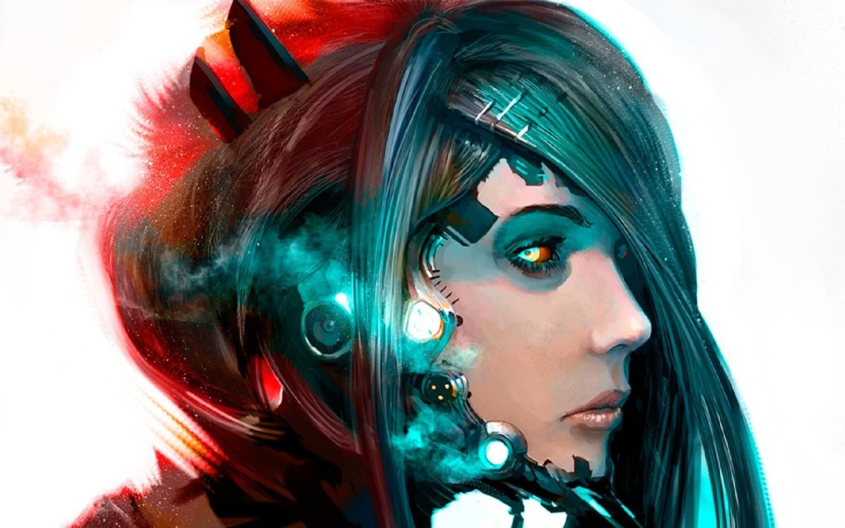women, Cyborg, Artwork, Fantasy Art, Robot, Concept Art, Androids Wallpaper HD / Desktop and Mobile Background