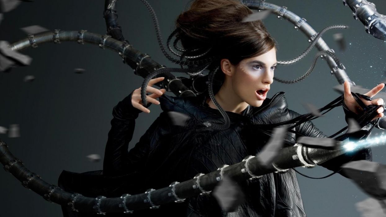 Sci fi women cyborg robot mech tech wallpaperx1080