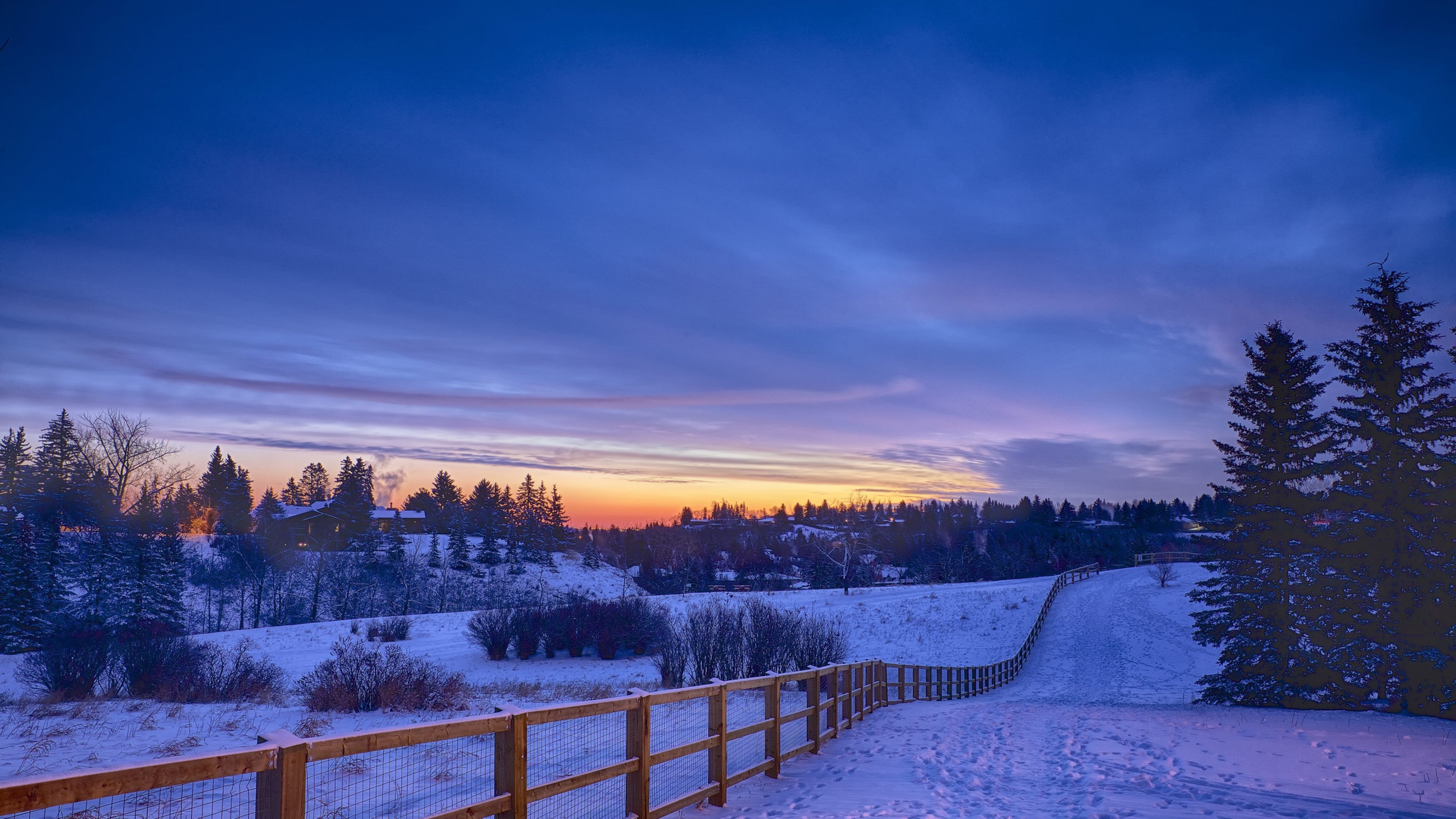 Snow Landscape Winter Wallpaper For Deskk Resolution Wallpaper & Background Download