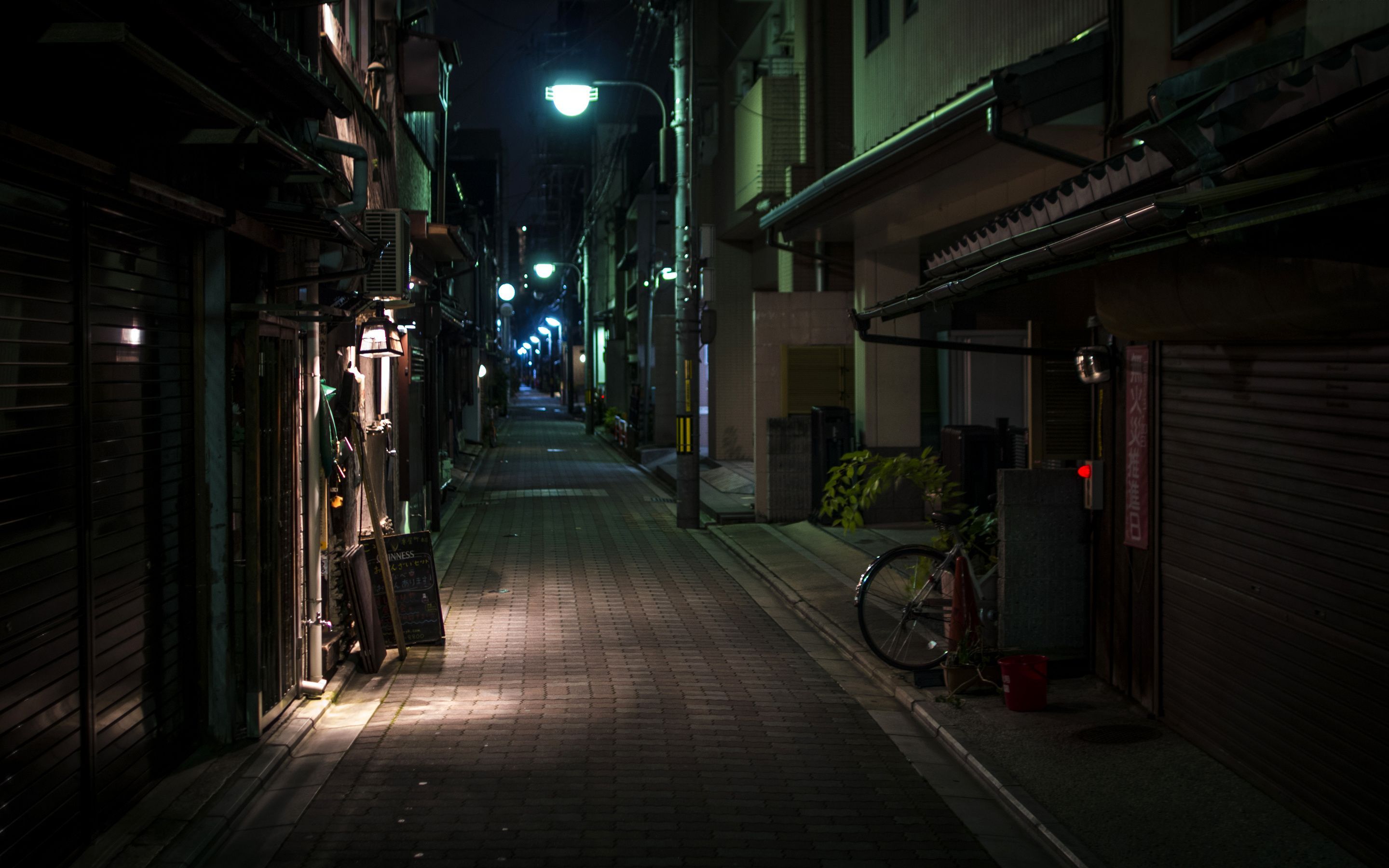 Photo Kyoto Japan Street night time Cities Houses 2880x1800. Kyoto, Japan street, World image