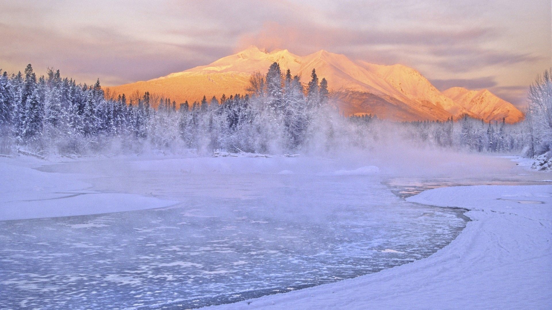 Free Mountain And Winter Wallpaper HD