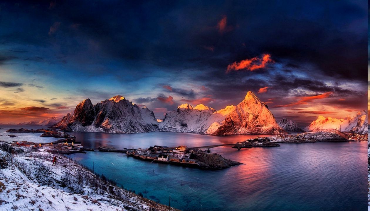Winter Snow Mountains Morning Sunshine iPhone Wallpaper