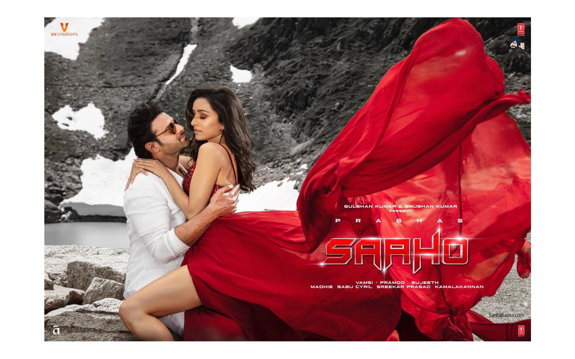 Shraddha Kapoor gets cosy with Prabhas in Saaho`s poster