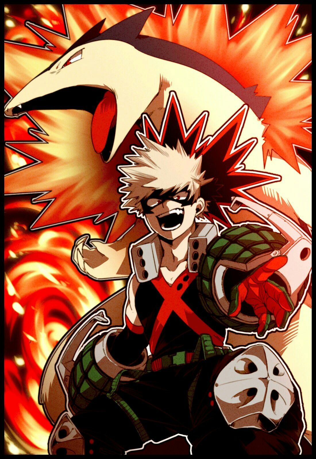 Boku no Hero Academia.. Pokémon, Katsuki Bakugou, #mha. Hero, Pokemon crossover, My hero academia manga