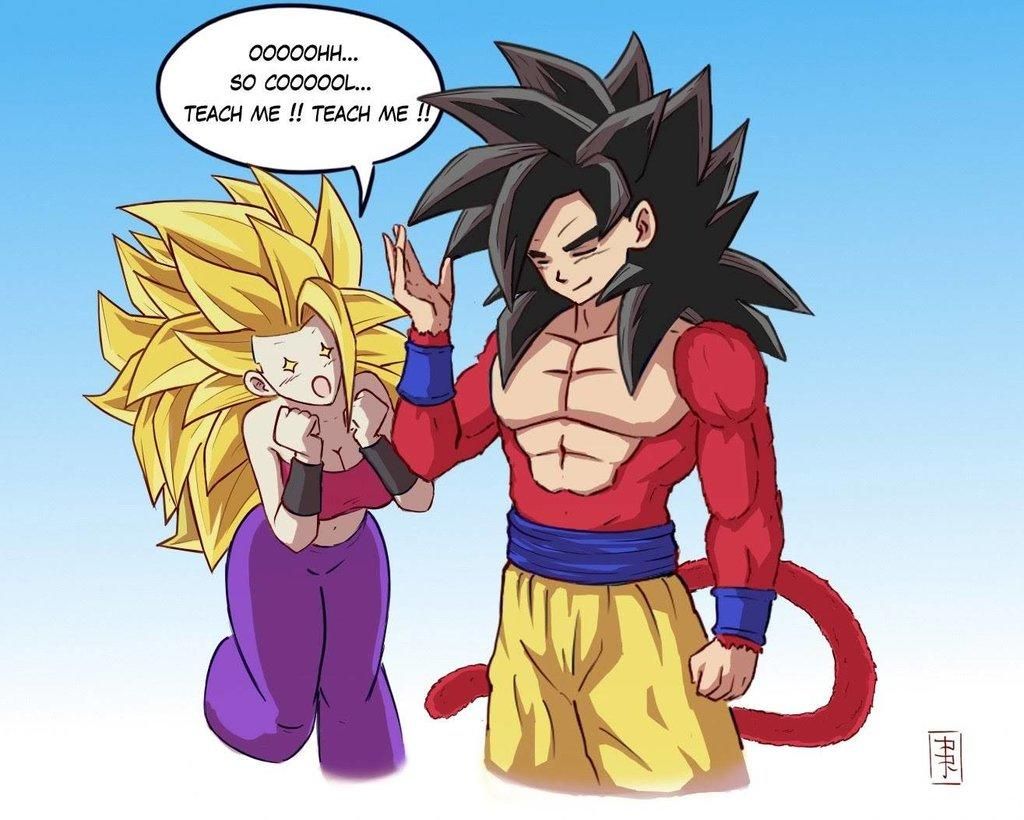 Goku And Caulifla.