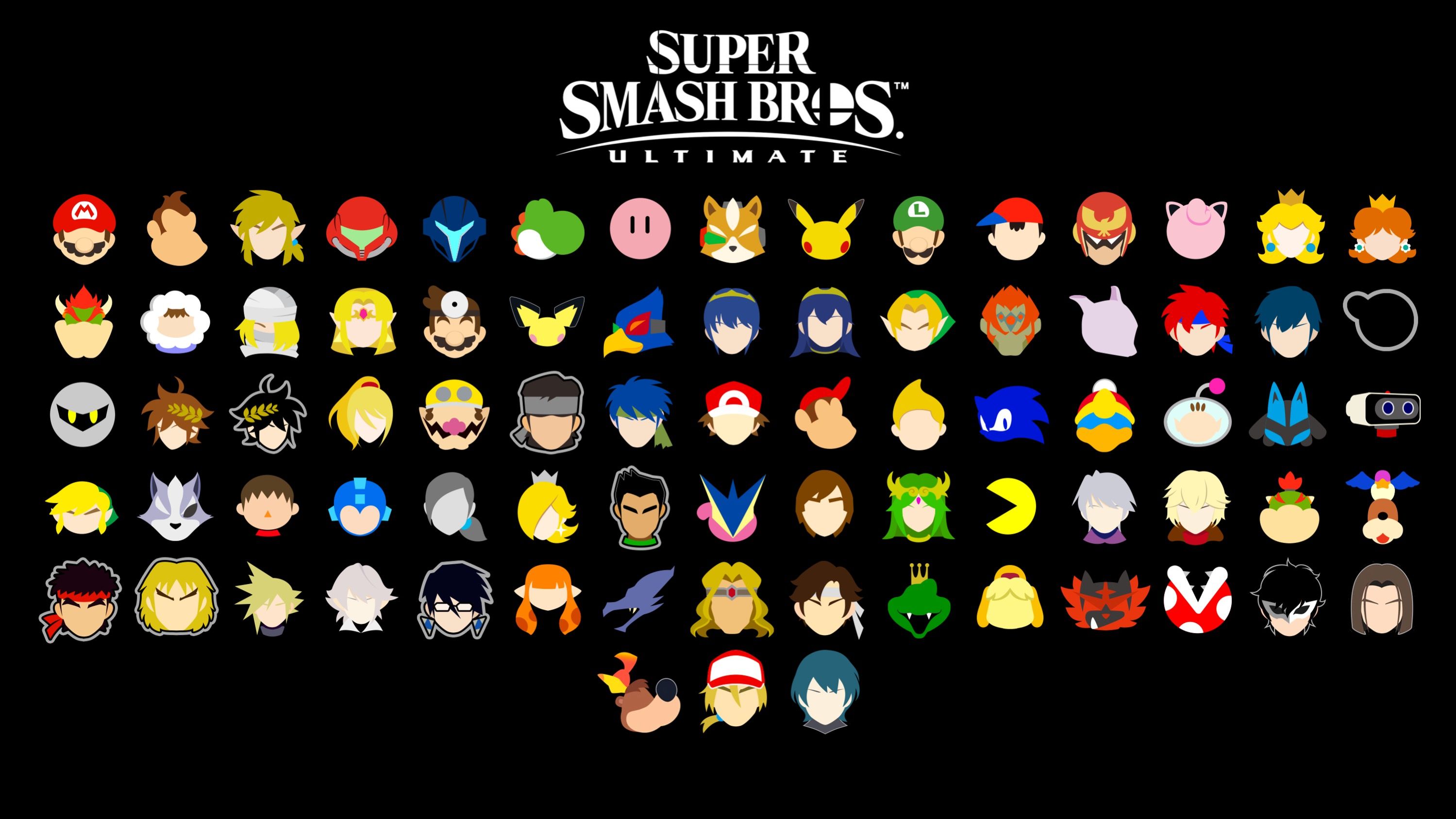 Smash Bros Ultimate Stock Icon Wallpaper