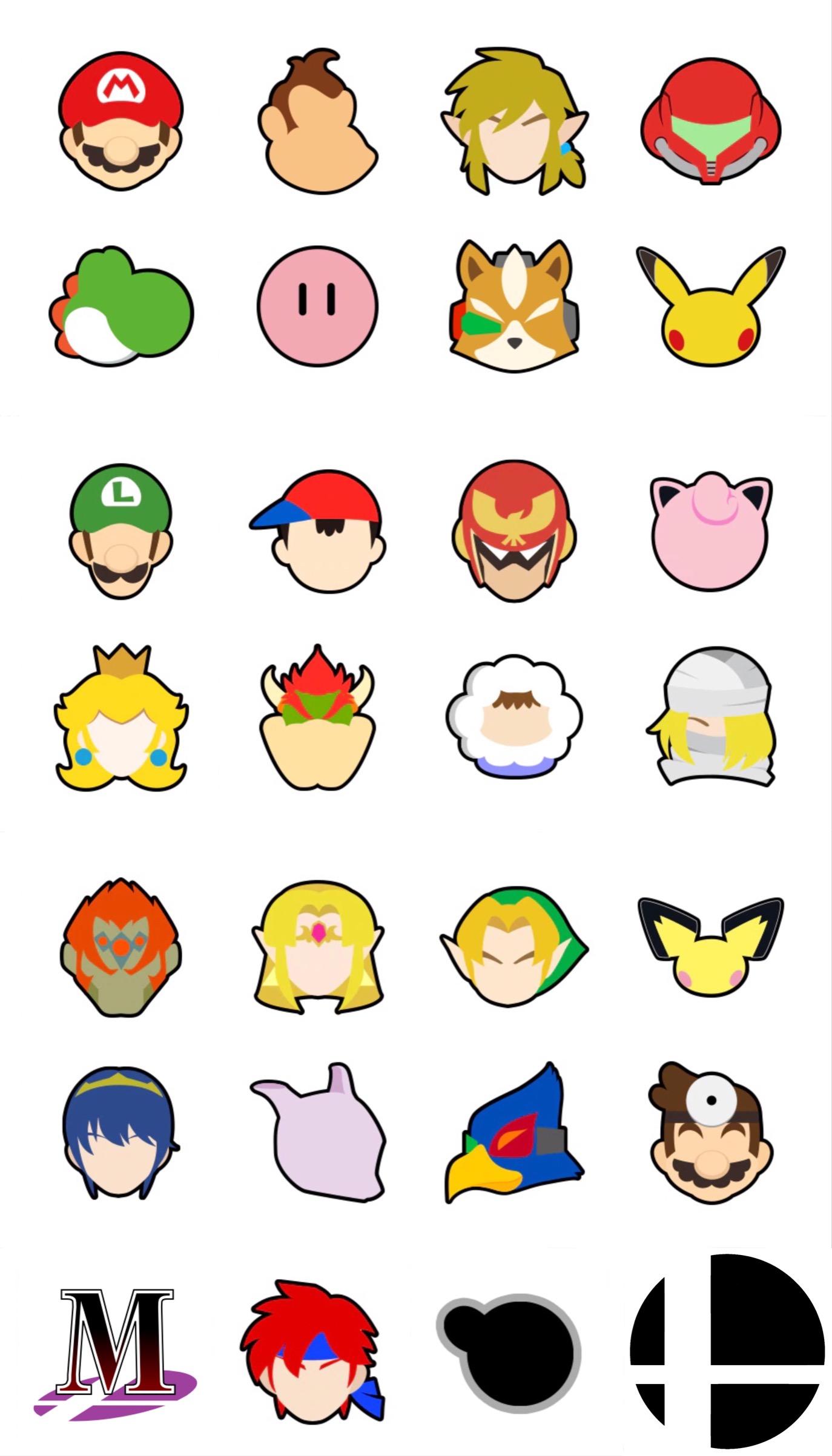 I decided to make a phone wallpaper for Melee using the Ultimate stock icons