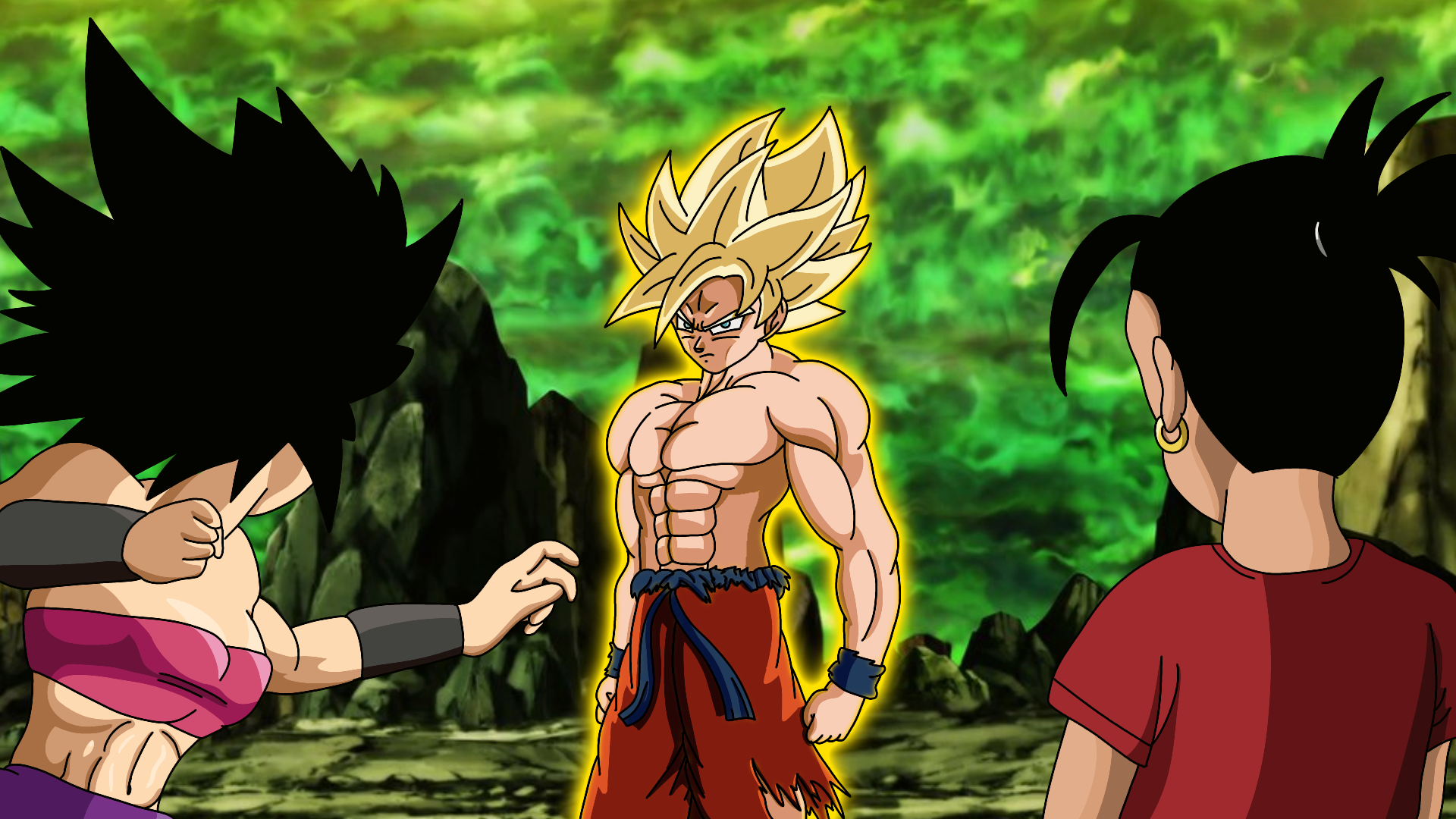 Goku Vs Kale and Caulifla by VitorRafaelLealCarva on Newgrounds.