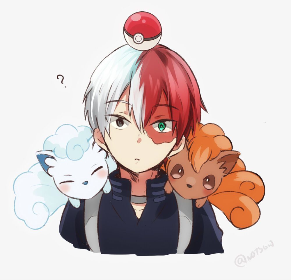 Boku No Hero Academia X Pokemon.. Cross Over [ Todoroki Shouto. ]. Hero, My Hero Academia Shouto, My Hero