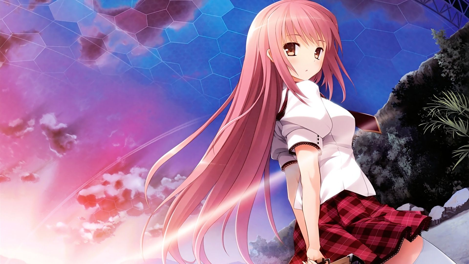Wallpaper Imouto no Katachi, pink hair anime girl 2560x1600 HD Picture, Image