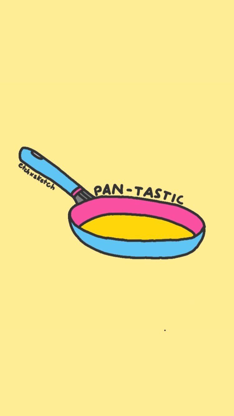 Hello Pan people of Reddit, I have a wallpaper I made! (I'm not pan, I'm bi but an ally :)