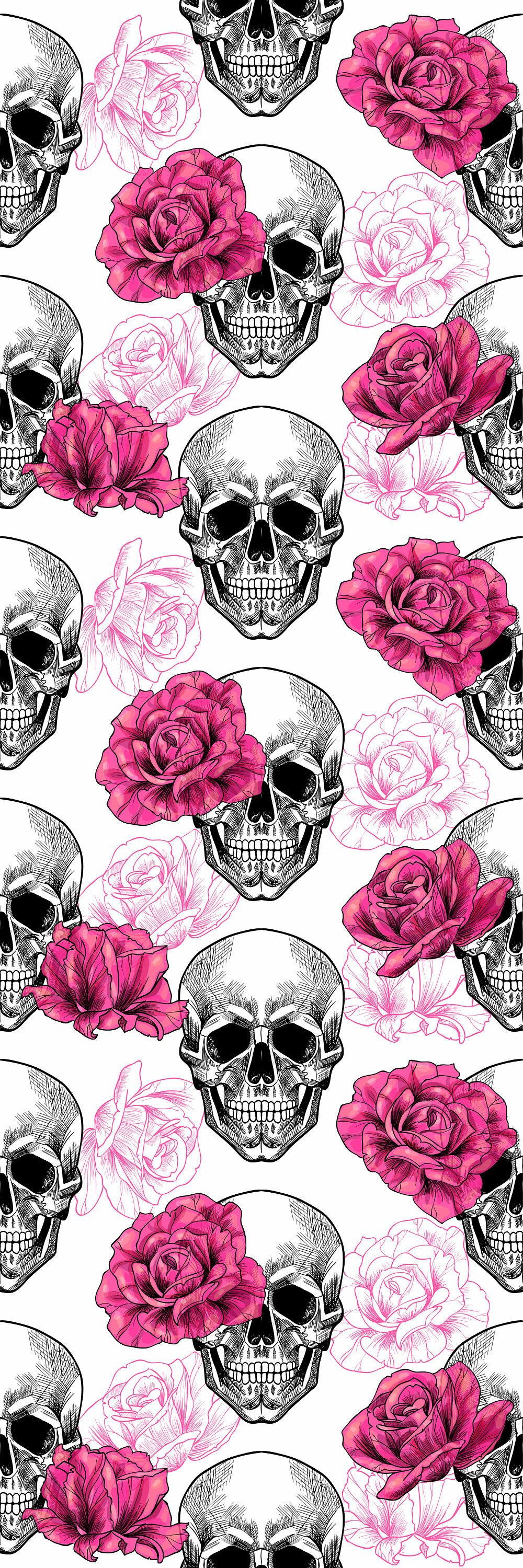 Rose And Skull Wallpaper