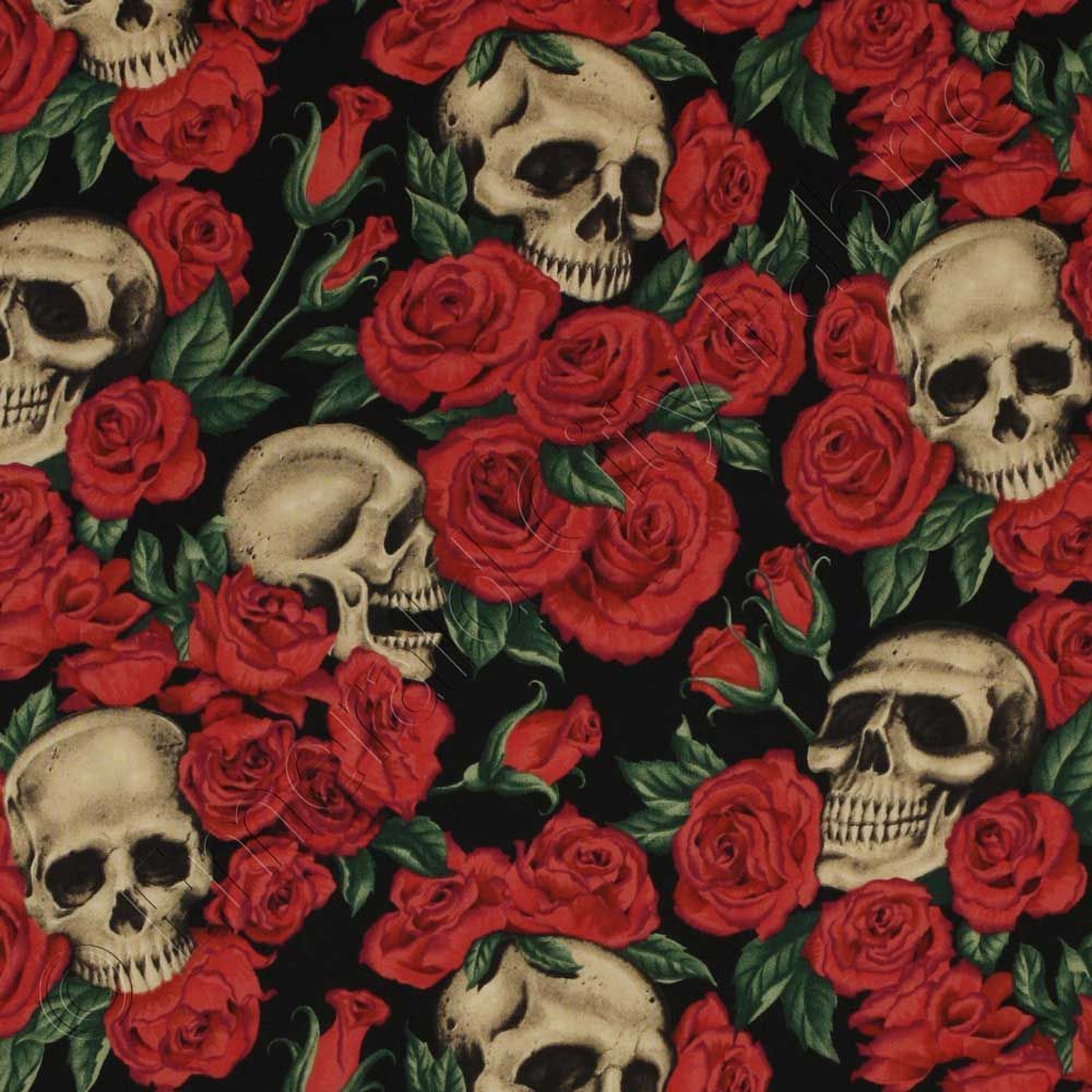 Skulls And Roses Wallpaper