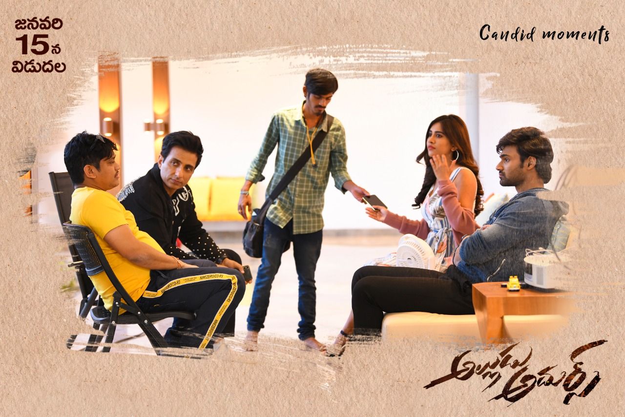 Alludu adhurs first set of working stills