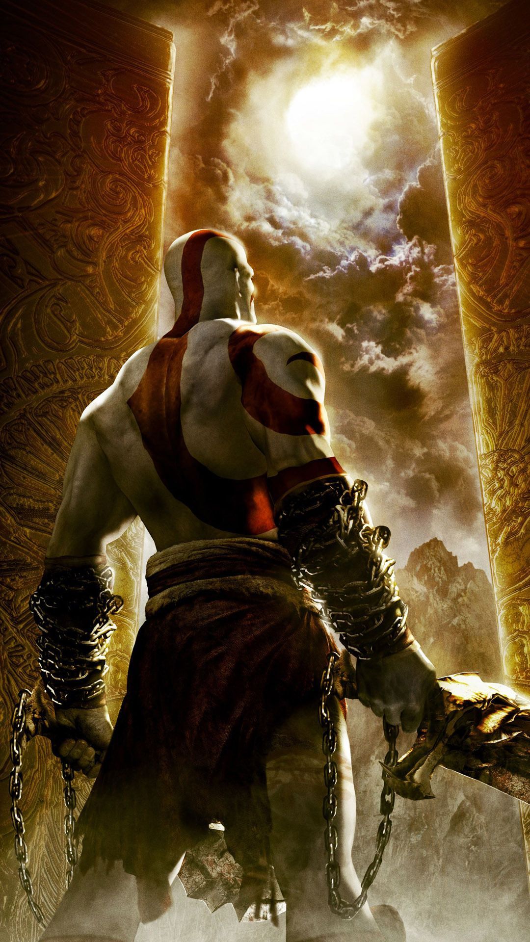 Download Wallpaper 1080x1920 Kratos, God of war, Face, Eyes, Scar. God of war, Kratos god of war, God of war series