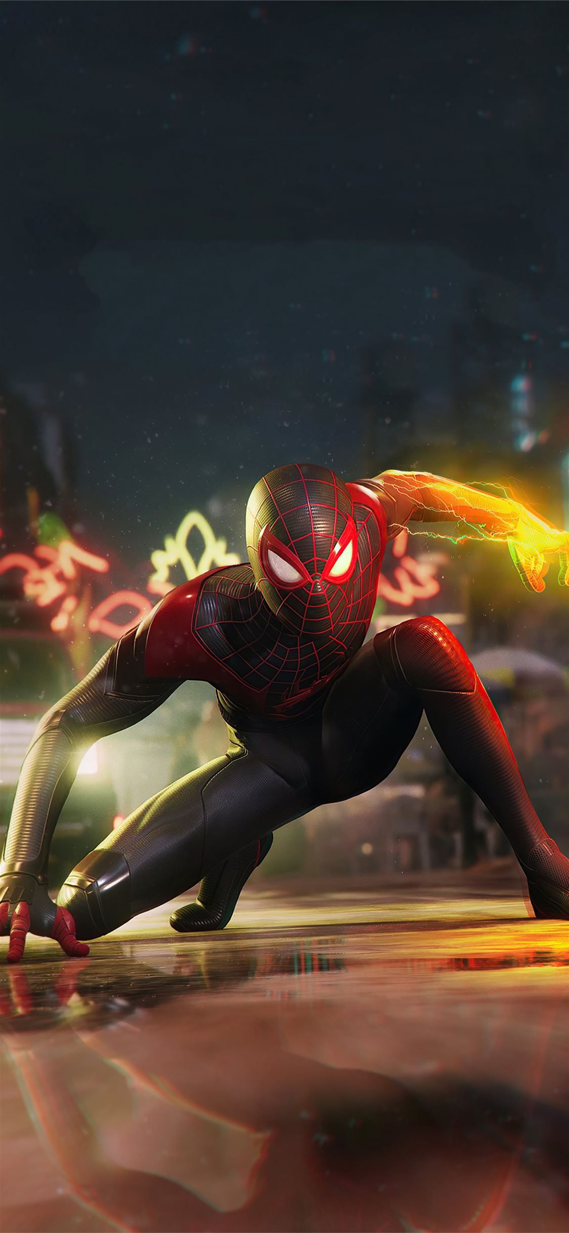Download Red Spiderman Swinging 4k Marvel Iphone Wallpaper  Wallpaperscom