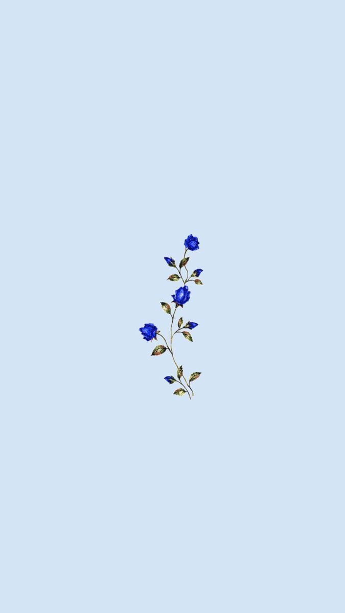 Simple Blue Flower Wallpaper