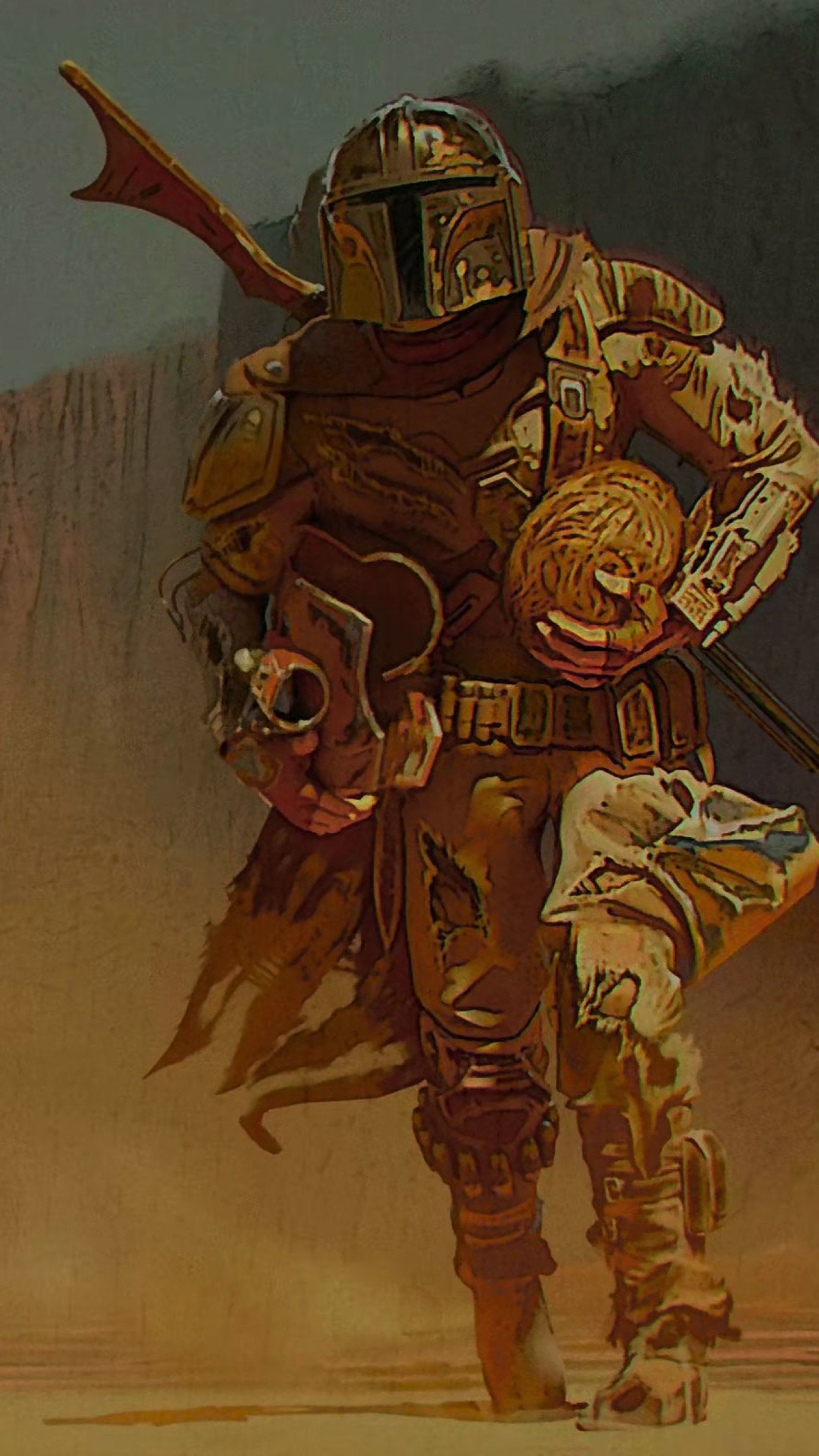 The Mandalorian Art 2020 Wallpaper