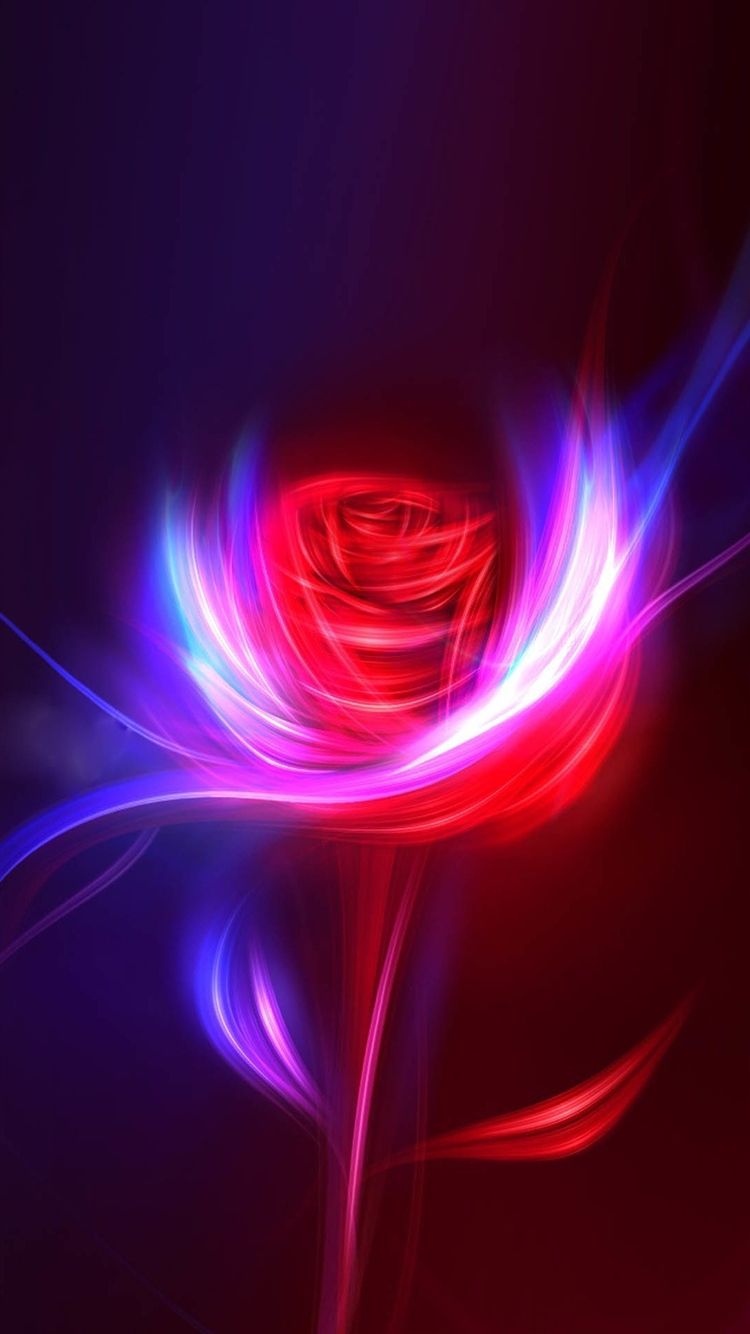 Fantasy Rose Swirl Light Design Art iPhone 8 Wallpaper Free Download