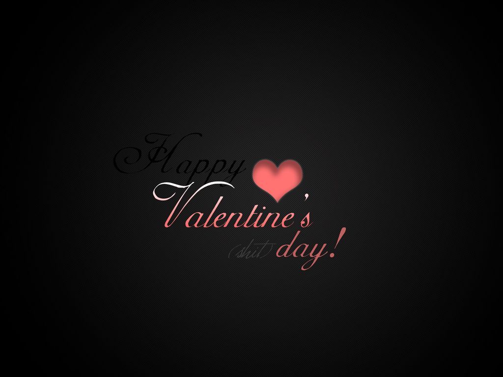 Download wallpaper 1024x768 valentines day, heart, inscription, black, red standard 4:3 HD background