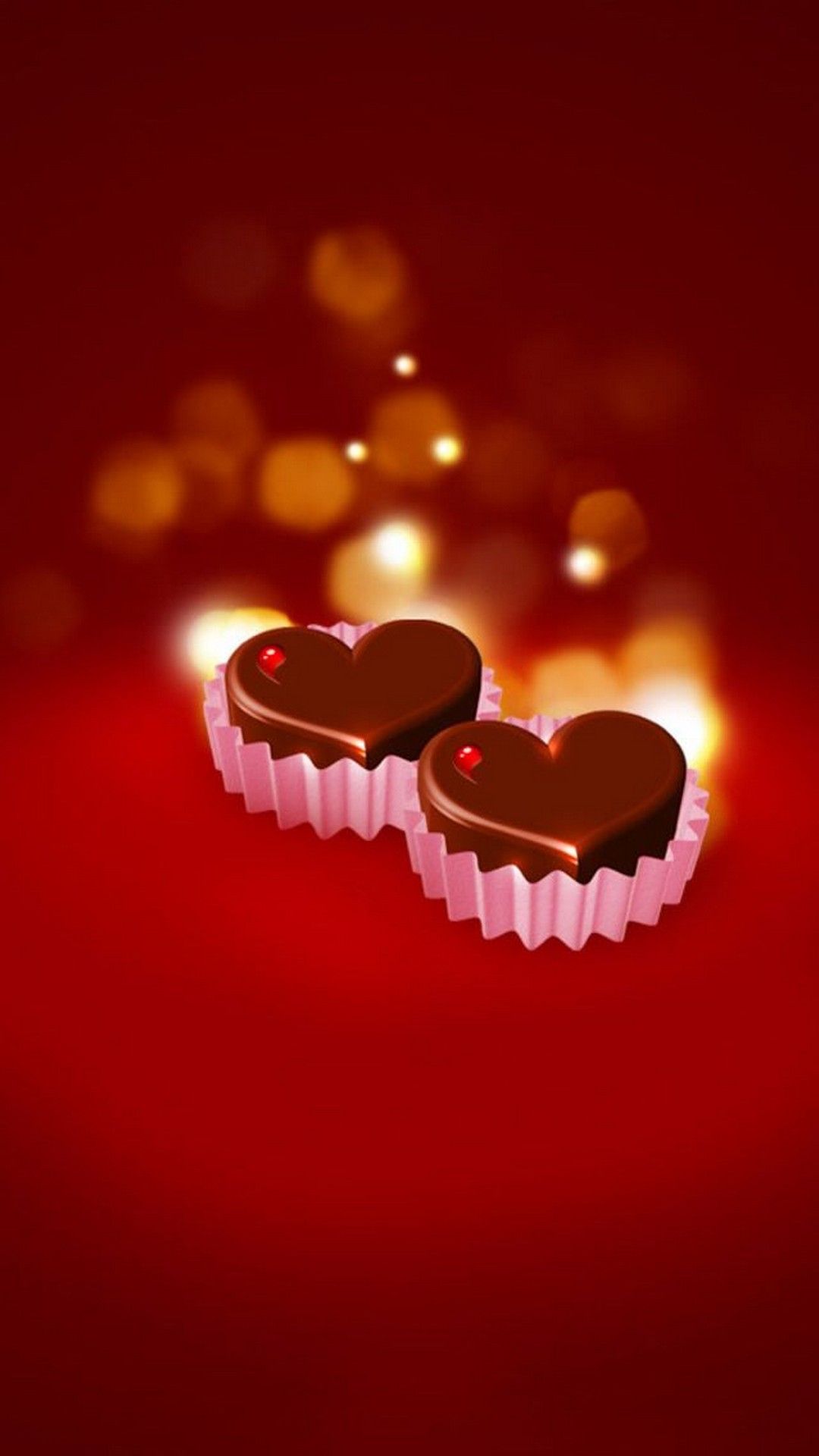 Dark Red Chocolate Heart Wallpaper Free Download