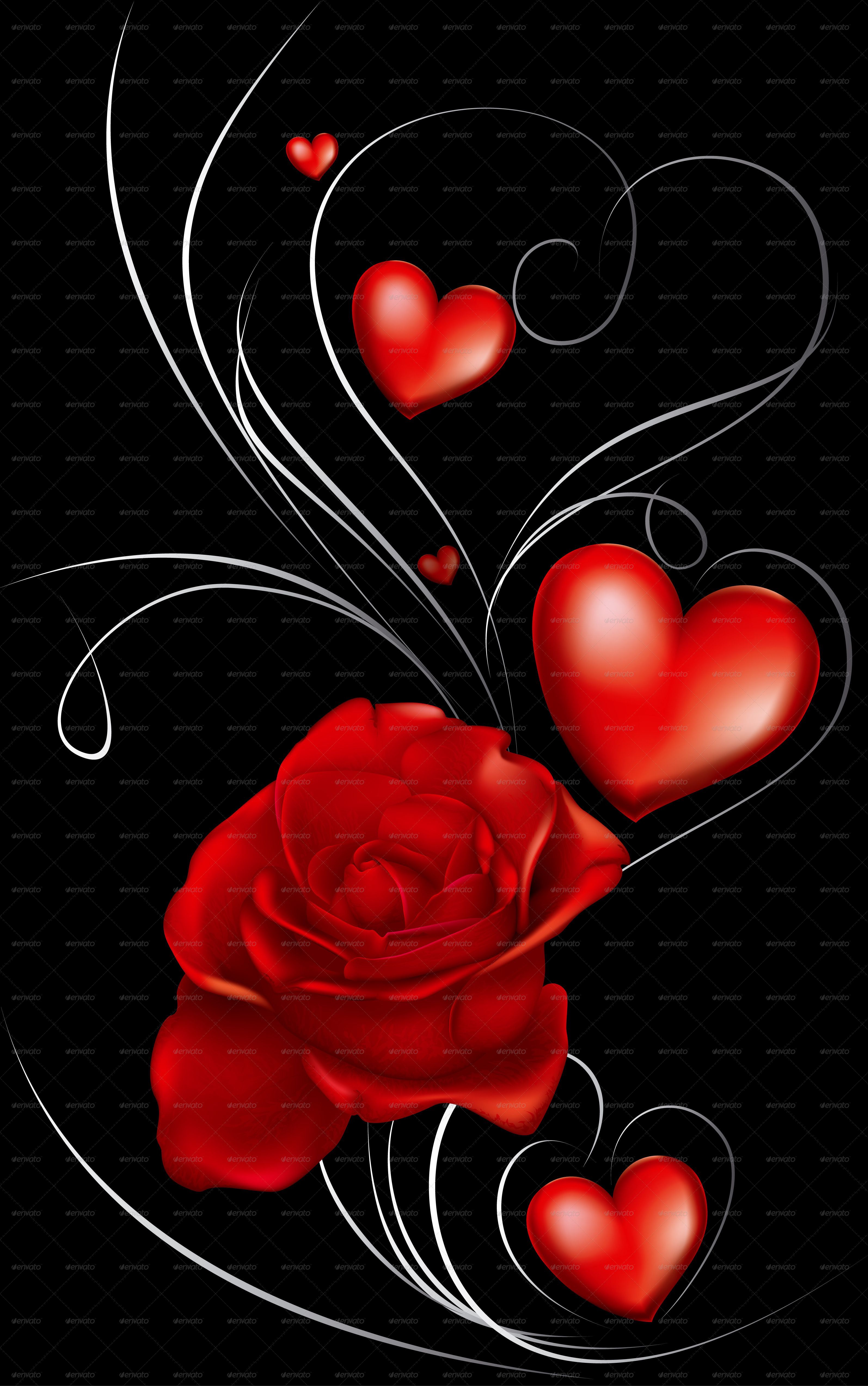 Dark Red Roses And Heart Valentines Day Motorcycle Wallpaper & Background Download