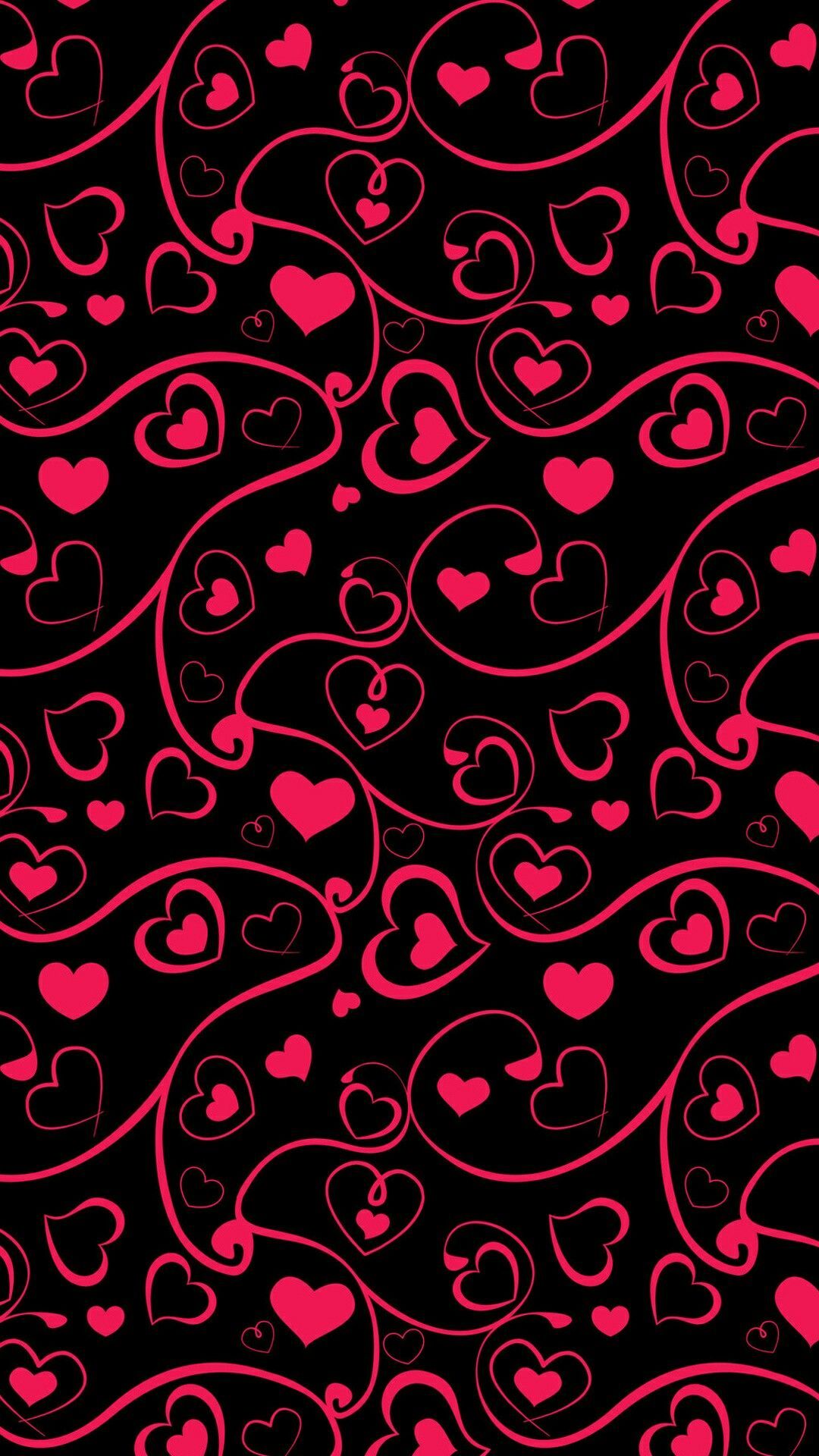 Red & Black Hearts Wallpaper. Heart wallpaper, Background phone wallpaper, Valentines wallpaper